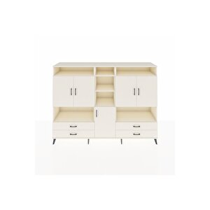 Hyperion Dolap 12 Raflı 4 Çekmeceli 5 Kapaklı 220x44x163 Aytaşı-aytaşı