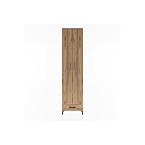 Arges Dolap 5 Raflı Tek Çekmeceli 2 Kapaklı 60x30x243 Çam-çam