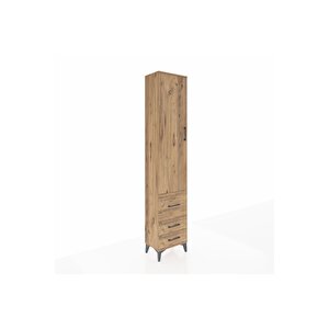Arges Dolap 2 Raflı 3 Çekmeceli Tek Askılı 44x30x221 Çam-çam