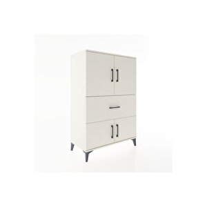 Hyperion Dolap 2 Raflı Tek Çekmeceli 4 Kapaklı 88x44x134 Aytaşı-aytaşı