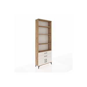 Arges Dolap 4 Raflı 2 Çekmeceli 2 Kapaklı 88x30x243 Çam-aytaşı