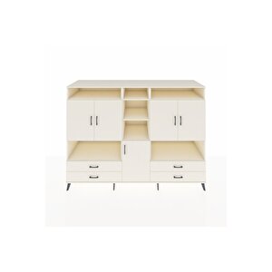 Kronos Dolap 12 Raflı 4 Çekmeceli 5 Kapaklı 220x59x163 Aytaşı-aytaşı