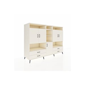 Kronos Dolap 12 Raflı 4 Çekmeceli 5 Kapaklı 220x59x163 Aytaşı-aytaşı