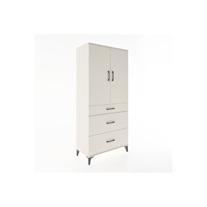 Hyperion Dolap Tek Raflı 3 Çekmeceli Tek Askılı 88x44x195 Aytaşı-aytaşı