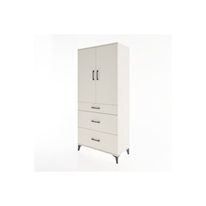 Hyperion Dolap Tek Raflı 3 Çekmeceli Tek Askılı 88x44x195 Aytaşı-aytaşı