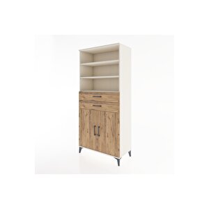 Hyperion Dolap 4 Raflı 2 Çekmeceli 2 Kapaklı 88x44x195 Aytaşı-çam
