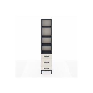 Arges Dolap 4 Raflı 3 Çekmeceli 44x30x221 Antrasit-aytaşı