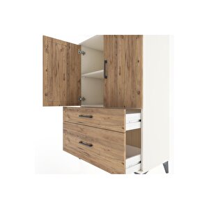 Hyperion Dolap 2 Raflı 2 Çekmeceli 2 Kapaklı 88x44x134 Aytaşı-çam