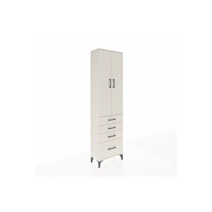 Arges Dolap 3 Raflı 4 Çekmeceli 2 Kapaklı 60x30x221 Aytaşı-aytaşı