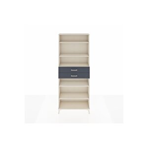 Arges Dolap 5 Raflı 2 Çekmeceli 88x30x221 Aytaşı-antrasit