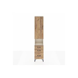 Arges Dolap 4 Raflı 3 Çekmeceli Tek Kapaklı 44x30x221 Aytaşı-çam