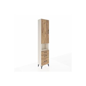 Arges Dolap 4 Raflı 3 Çekmeceli Tek Kapaklı 44x30x221 Aytaşı-çam