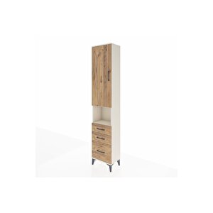 Arges Dolap 4 Raflı 3 Çekmeceli Tek Kapaklı 44x30x221 Aytaşı-çam