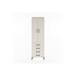 Hyperion Dolap 4 Raflı 4 Çekmeceli 2 Kapaklı 60x44x195 Aytaşı-aytaşı