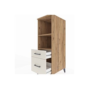 Kronos Dolap 2 Raflı 2 Çekmeceli 44x59x134 Çam-aytaşı