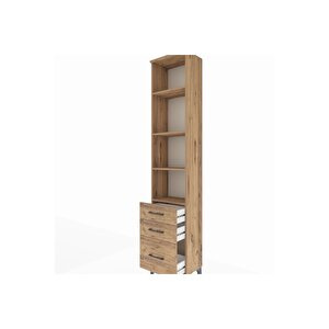 Arges Dolap 4 Raflı 3 Çekmeceli 44x30x221 Çam-çam