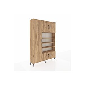 Arges Gardrop 10 Raflı 5 Kapaklı 132x30x195 Çam-çam