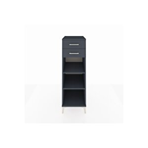Kronos Dolap 2 Raflı 2 Çekmeceli 44x59x134 Antrasit-antrasit