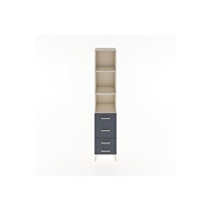 Hyperion Dolap 3 Raflı 4 Çekmeceli 44x44x221 Aytaşı-antrasit