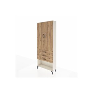 Arges Dolap 2 Raflı 3 Çekmeceli Tek Askılı 88x30x221 Aytaşı-çam