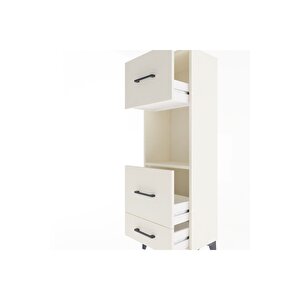 Arges Dolap Tek Raflı 3 Çekmeceli 44x30x134 Aytaşı-aytaşı