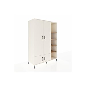 Kronos Dolap 6 Raflı 4 Kapaklı Tek Askılı 132x59x195 Aytaşı-aytaşı/çam
