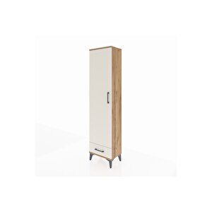 Arges Dolap 2 Raflı Tek Çekmeceli Tek Askılı 44x30x182 Çam-aytaşı