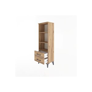 Arges Dolap 3 Raflı 2 Çekmeceli 44x30x134 Çam-çam