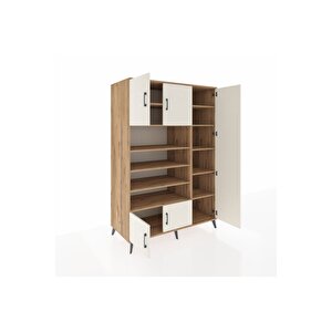 Kronos Dolap 11 Raflı 5 Kapaklı 132x59x195 Çam-aytaşı/çam