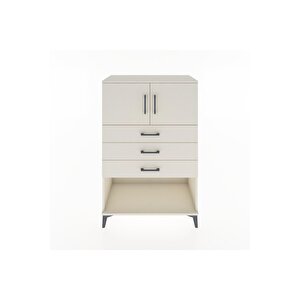 Hyperion Dolap Tek Raflı 3 Çekmeceli 2 Kapaklı 88x44x134 Aytaşı-aytaşı