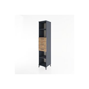 Hyperion Dolap 3 Raflı 3 Çekmeceli 44x44x221 Antrasit-çam