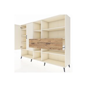 Hyperion Dolap 10 Raflı 2 Çekmeceli 2 Kapaklı 220x44x163 Aytaşı-aytaşı/çam