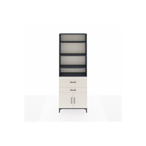 Arges Dolap 5 Raflı 2 Çekmeceli 2 Kapaklı 88x30x243 Antrasit-aytaşı