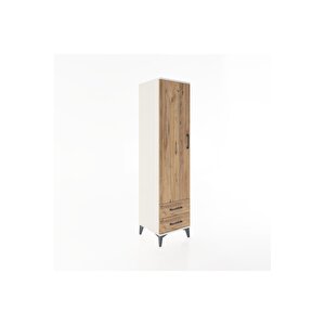 Hyperion Dolap 4 Raflı 2 Çekmeceli Tek Kapaklı 44x44x182 Aytaşı-çam