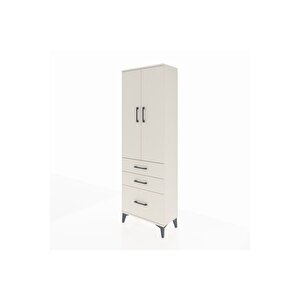 Arges Dolap 4 Raflı 3 Çekmeceli 2 Kapaklı 60x30x182 Aytaşı-aytaşı