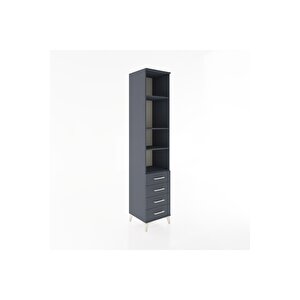 Hyperion Dolap 4 Raflı 4 Çekmeceli 44x44x221 Antrasit-antrasit