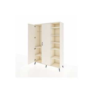 Hyperion Dolap 7 Raflı 2 Kapaklı Tek Askılı 132x44x195 Aytaşı-aytaşı/antrasit