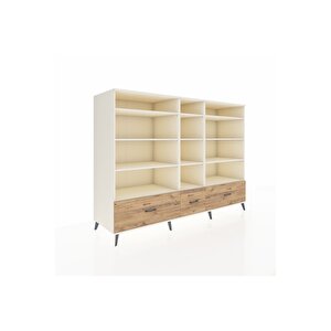 Kronos Dolap 12 Raflı 3 Çekmeceli  220x59x163 Aytaşı-aytaşı/çam