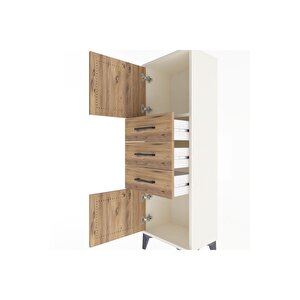 Arges Dolap 2 Raflı 3 Çekmeceli 2 Kapaklı 44x30x134 Aytaşı-çam