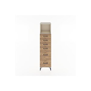 Hyperion Dolap Tek Raflı 6 Çekmeceli 44x44x182 Aytaşı-çam
