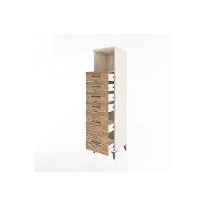 Hyperion Dolap Tek Raflı 6 Çekmeceli 44x44x182 Aytaşı-çam
