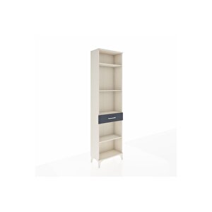 Arges Dolap 4 Raflı Tek Çekmeceli 60x30x221 Aytaşı-antrasit