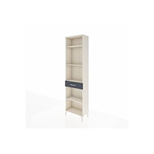 Arges Dolap 4 Raflı Tek Çekmeceli 60x30x221 Aytaşı-antrasit