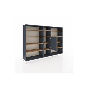 Hyperion Dolap 12 Raflı Tek Kapaklı  220x44x163 Antrasit-antrasit/çam