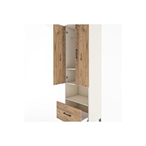 Hyperion Dolap 3 Raflı Tek Çekmeceli Tek Askılı 60x44x195 Aytaşı-çam