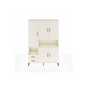 Arges Gardrop 10 Raflı 2 Çekmeceli 5 Kapaklı 132x30x195 Aytaşı-aytaşı