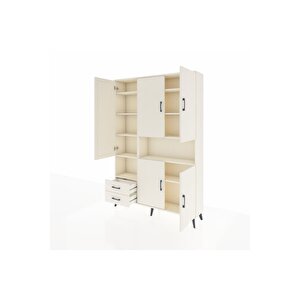 Arges Gardrop 10 Raflı 2 Çekmeceli 5 Kapaklı 132x30x195 Aytaşı-aytaşı