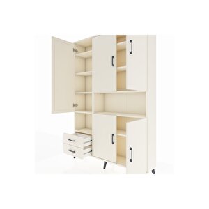 Arges Gardrop 10 Raflı 2 Çekmeceli 5 Kapaklı 132x30x195 Aytaşı-aytaşı