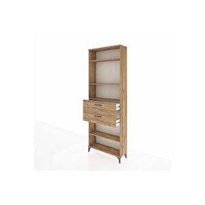 Arges Dolap 4 Raflı 2 Çekmeceli 88x30x243 Çam-çam