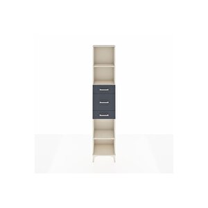 Arges Dolap 3 Raflı 3 Çekmeceli 44x30x221 Aytaşı-antrasit